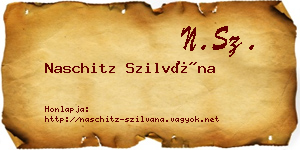 Naschitz Szilvána névjegykártya